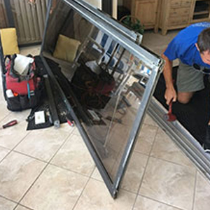 sliding glass door frame repair Kensington